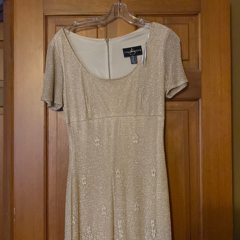 Formal gold woven dress size 12
